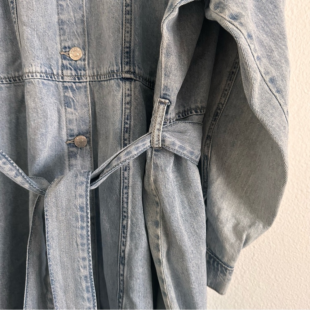Ava & Viv Light Blue Denim Button Up Dress - Picture 4 of 6